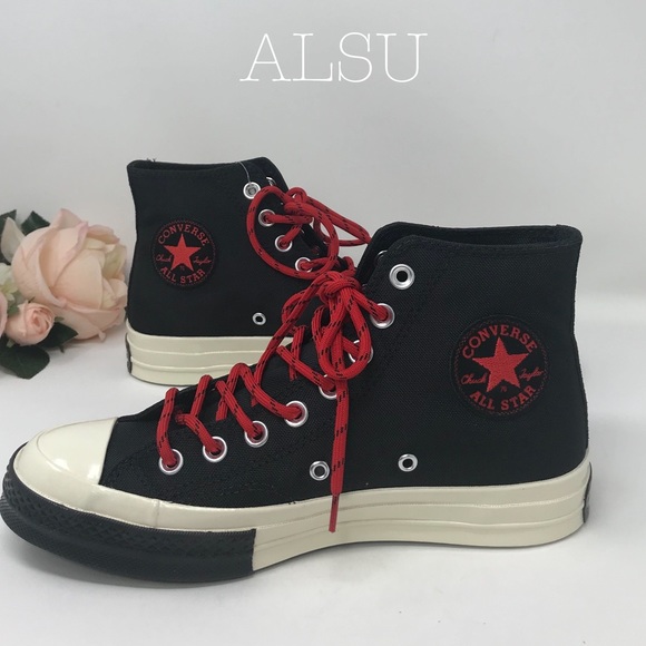 Converse Chuck 70 HI Canvas Black Enamel Red W - Picture 6 of 8
